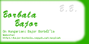 borbala bajor business card